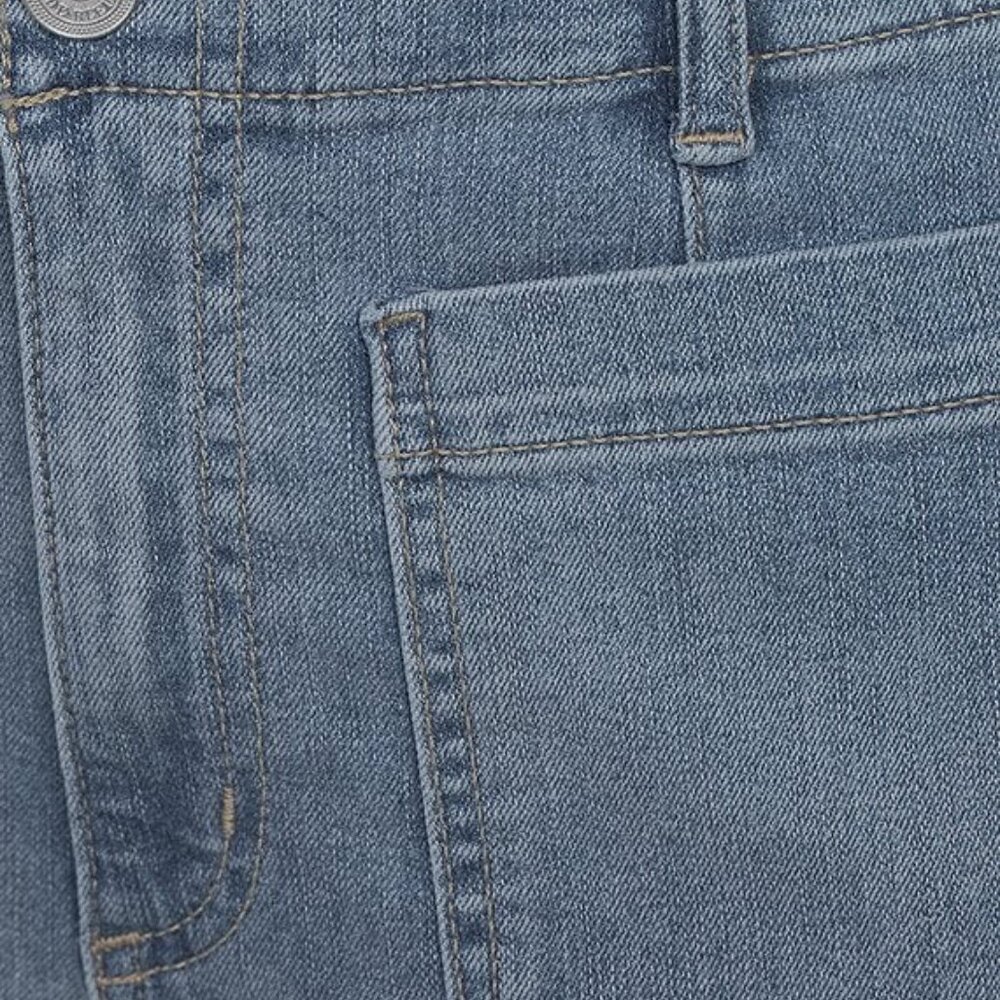 Hollywood Waist High-Rise Wide-Leg Patch Pocket Cropped Jena Wash Jeans - Picture 6 of 6